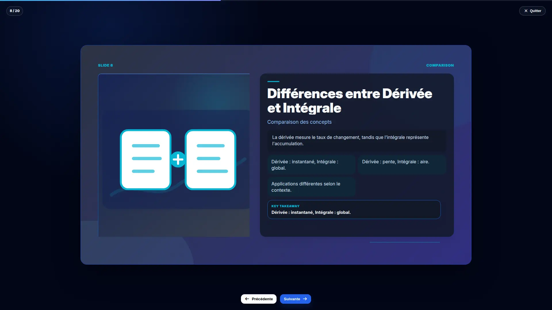 Éditeur de présentation Nabunam avec les miniatures, la diapositive active et les outils de modification.