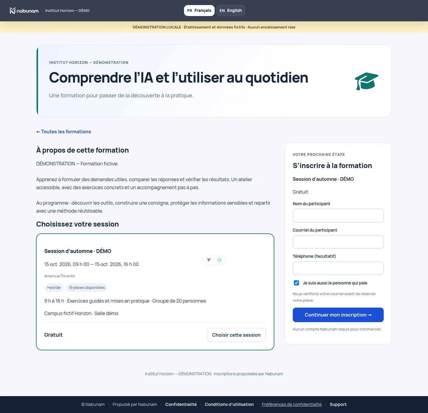 Côté participant